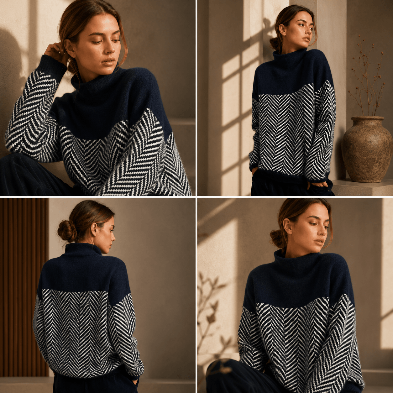 Elodie | Jersey de cuello alto de algodón