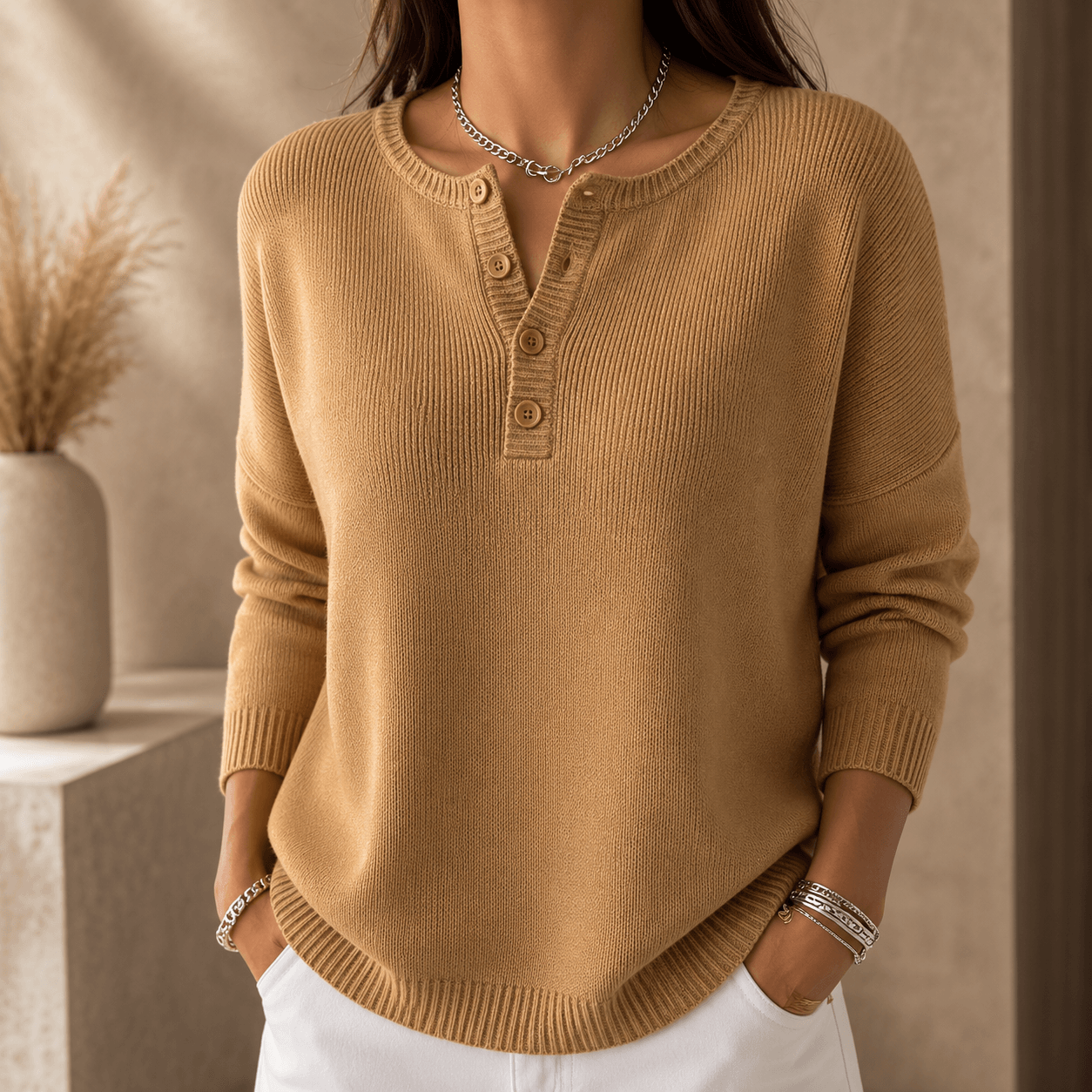 Mira – Jersey De Punto Con Cierre De Botones