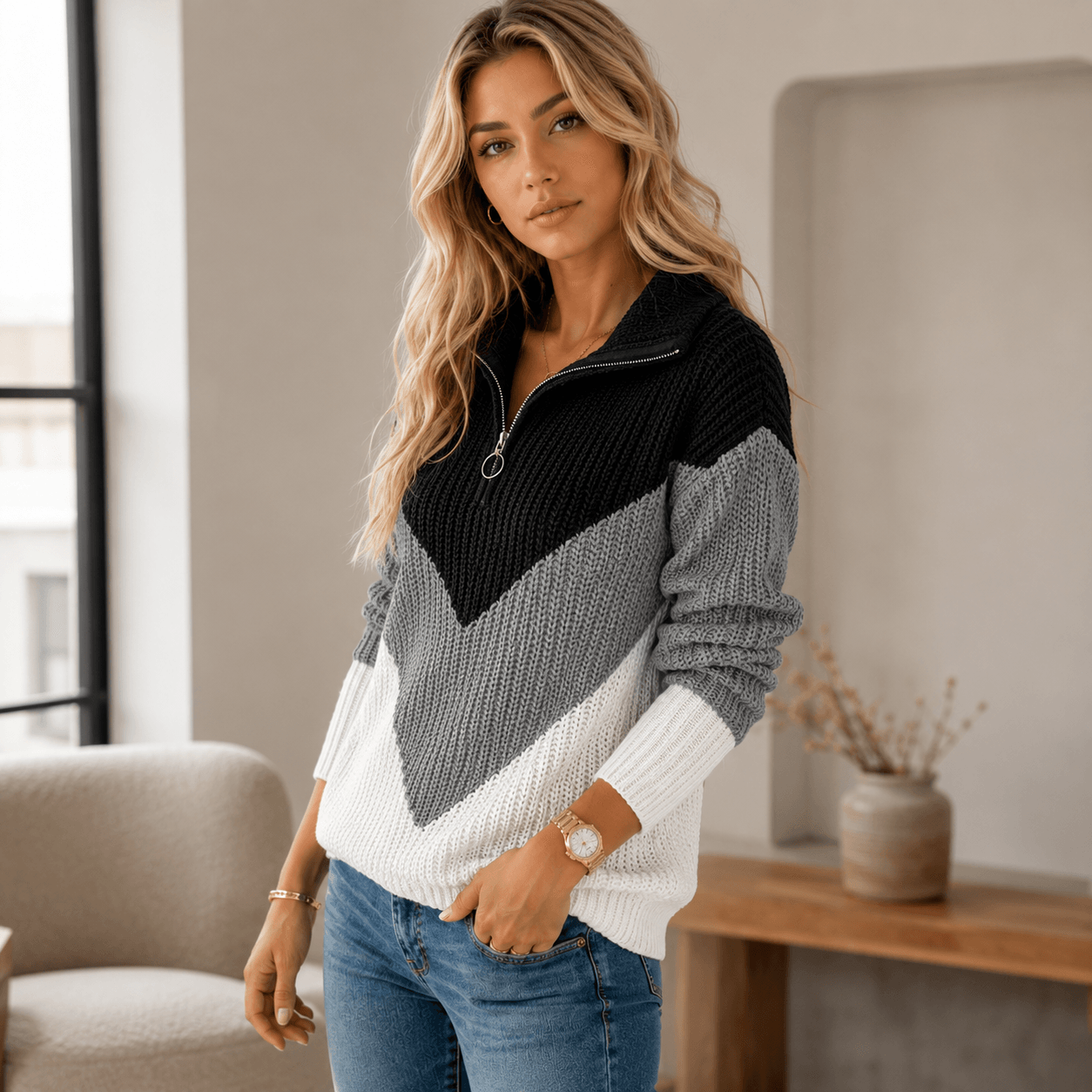 Laura – Jersey Con Cremallera