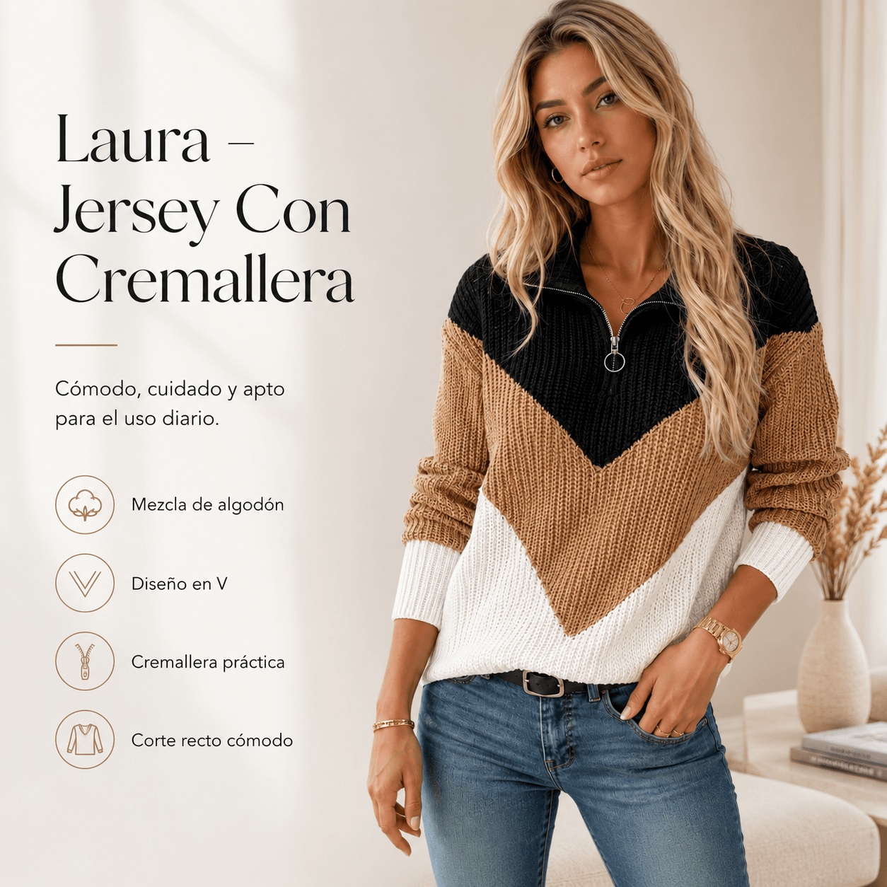 Laura – Jersey Con Cremallera