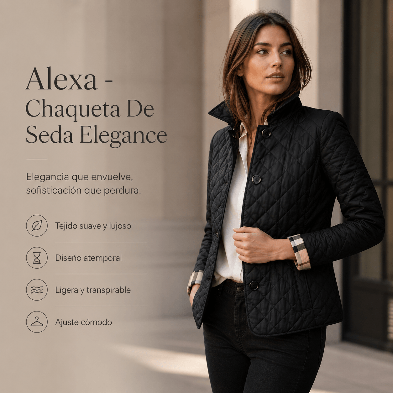 Alexa - Chaqueta De Seda Elegance
