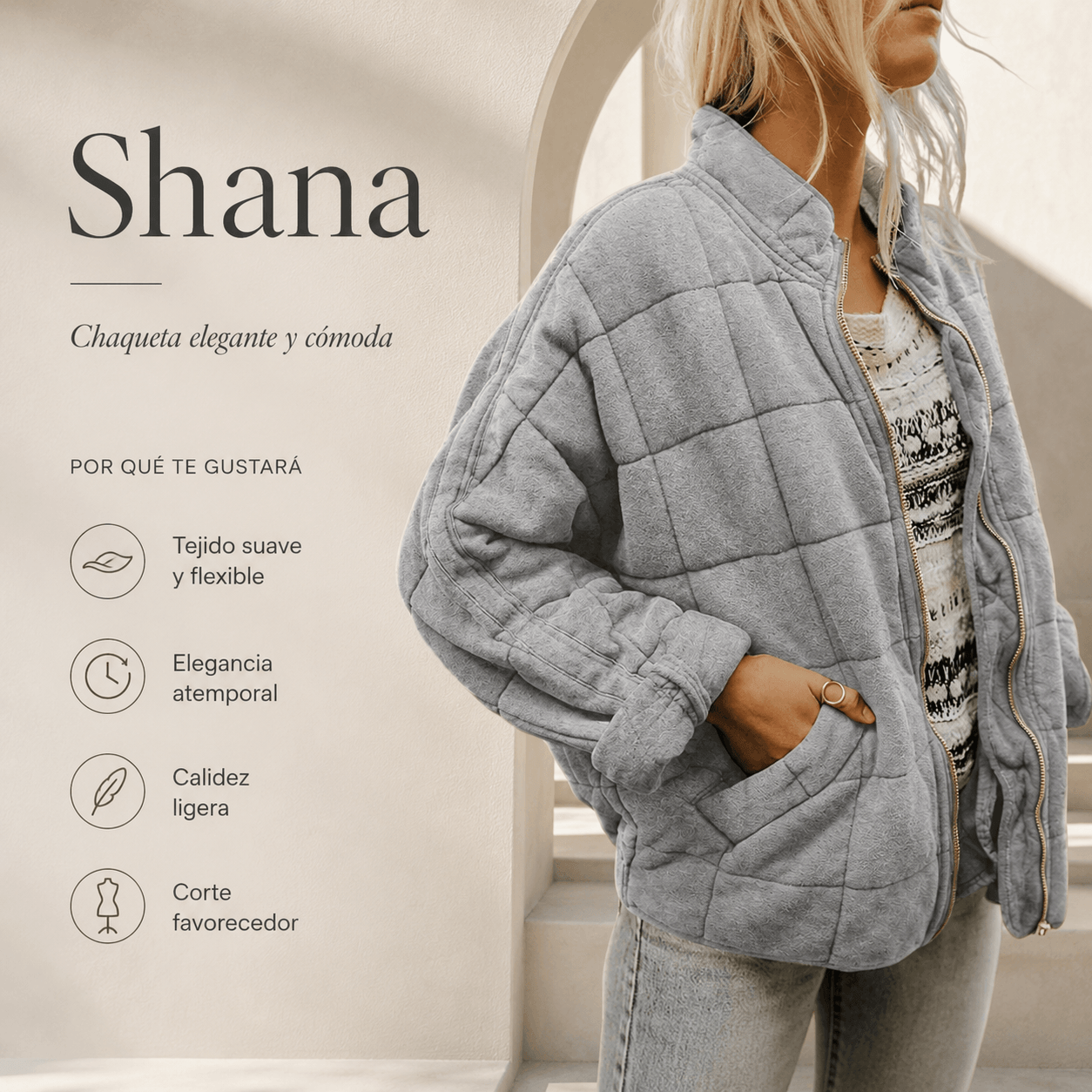 Shana - Chaqueta Elegante Y Cómoda