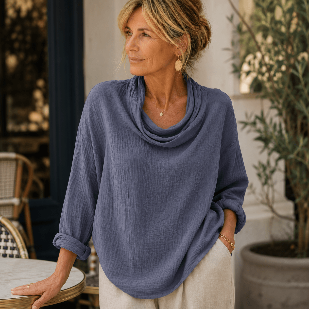 Hellen - Elegante Blusa De Manga Larga
