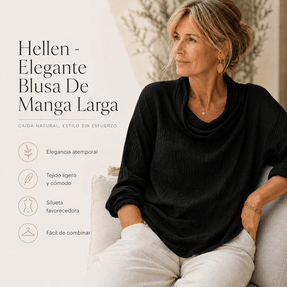 Hellen - Elegante Blusa De Manga Larga