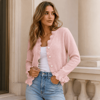 Hanifa - Elegante Cárdigan De Punto Con Botones