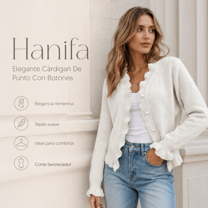 Hanifa - Elegante Cárdigan De Punto Con Botones