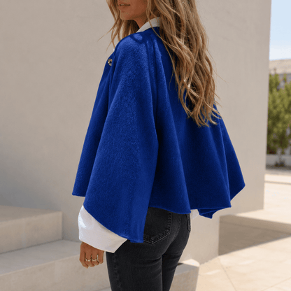 Henrike - Abrigo de Lana con Cuello Redondo y Mangas Largas