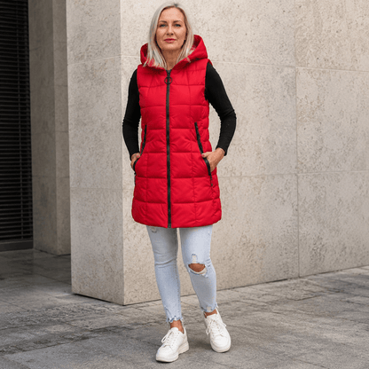 Laruna - Abrigo Acolchado Sin Mangas Con Cremallera