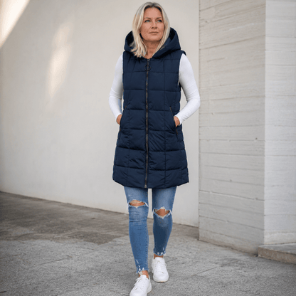 Laruna - Abrigo Acolchado Sin Mangas Con Cremallera