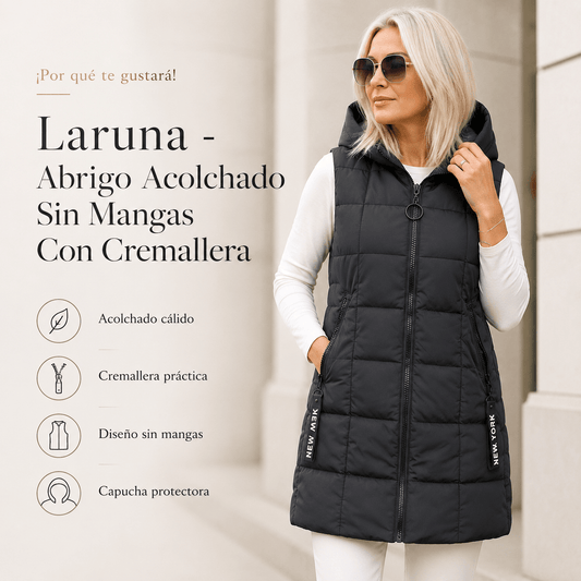 Laruna - Abrigo Acolchado Sin Mangas Con Cremallera