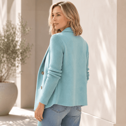 Kittiya - Elegante Blazer De Punto Con Manga Larga