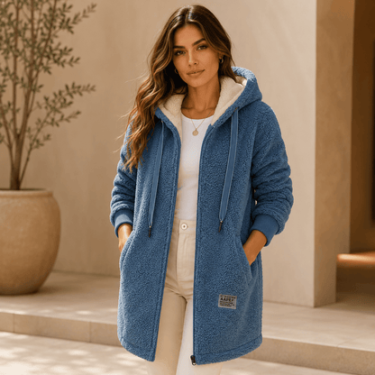 Cálida Chaqueta Polar Teddy Para Mujer