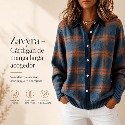 Zavyra – Cárdigan de manga larga acogedor