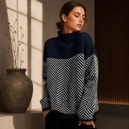 Elodie | Jersey de cuello alto de algodón
