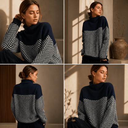 Elodie | Jersey de cuello alto de algodón