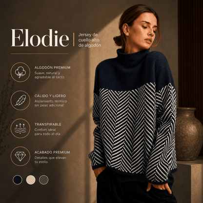 Elodie | Jersey de cuello alto de algodón
