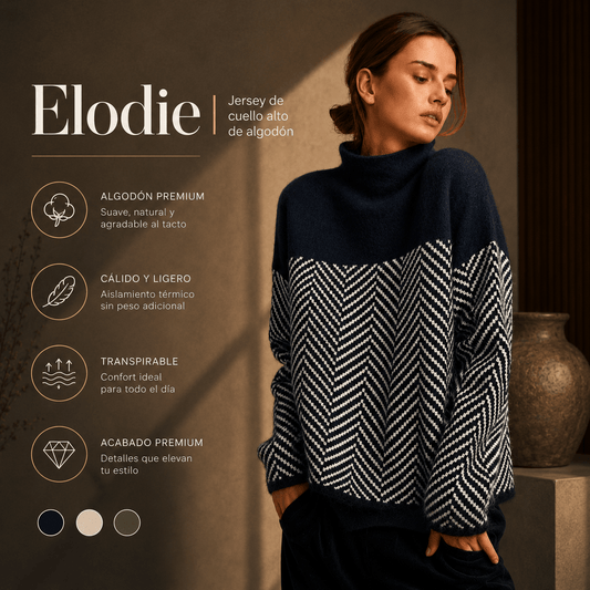 Elodie | Jersey de cuello alto de algodón