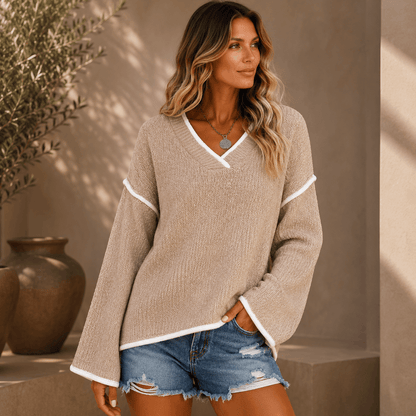Tindra - Jersey De Manga Larga Con Cuello En V