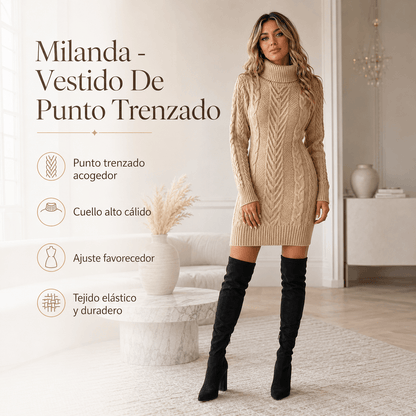 Milanda - Vestido De Punto Trenzado