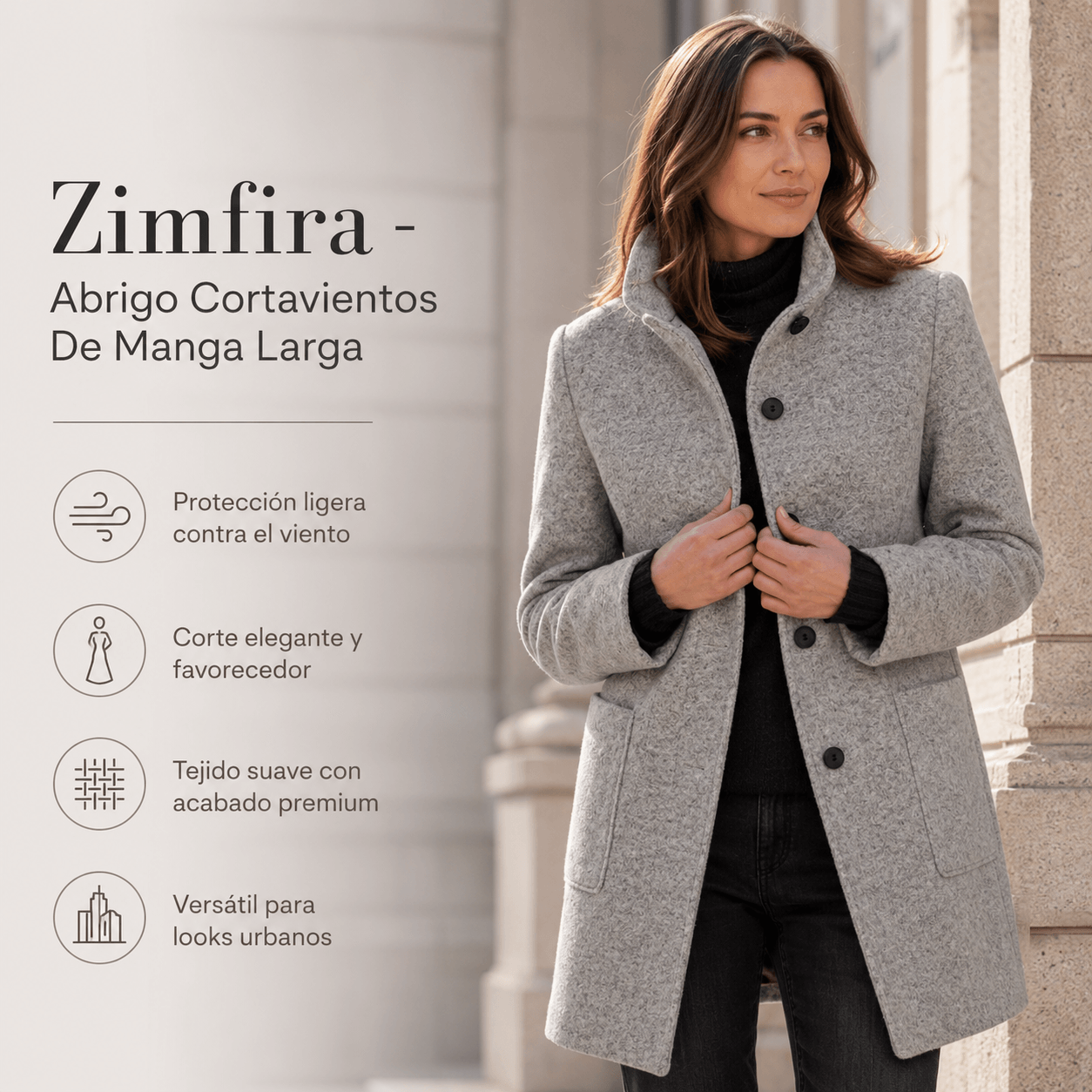 Zimfira - Abrigo Cortavientos De Manga Larga