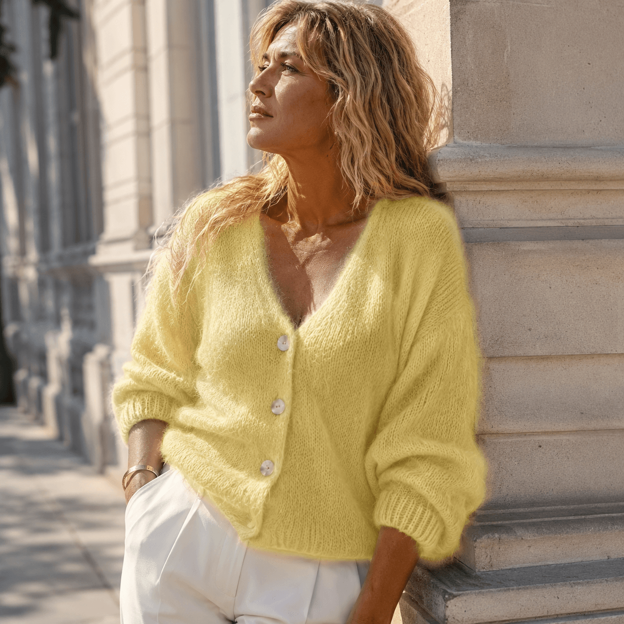 Hozanna - Jersey De Manga Larga De Punto Con Botones