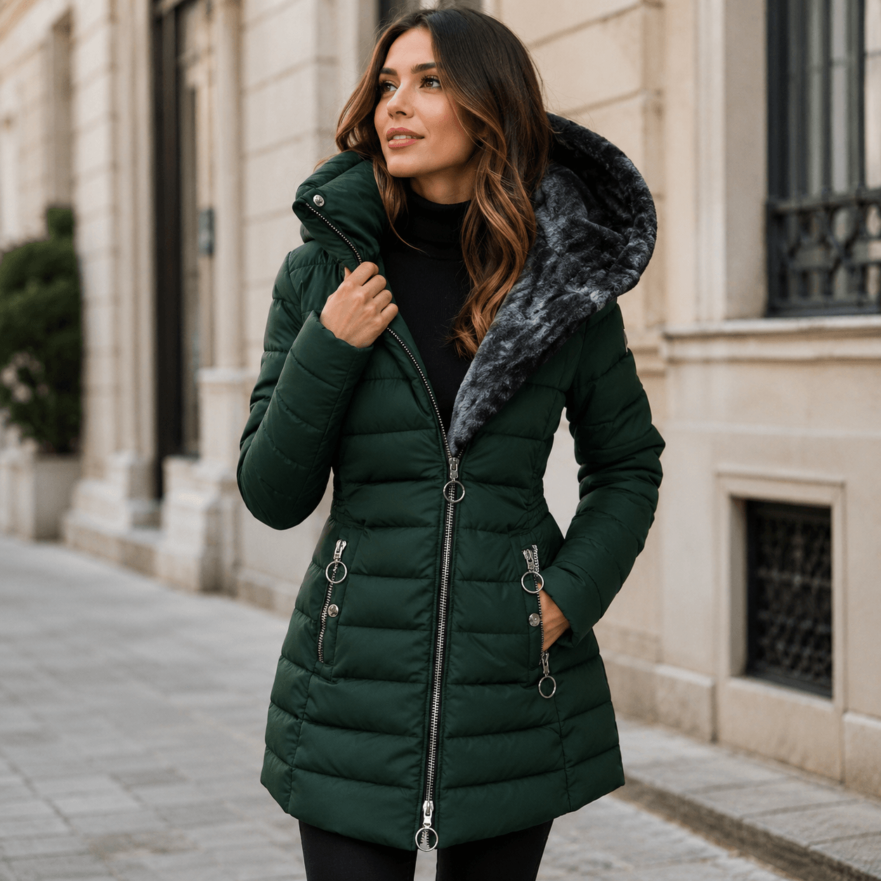 Kori™ | Abrigo Acolchado de Invierno con Capucha