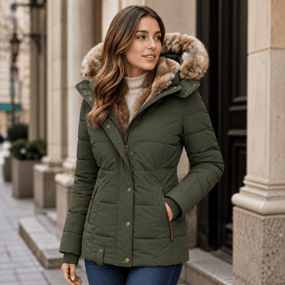 Aniek | Abrigo de invierno cálido con suave forro de piel