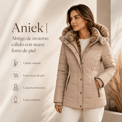 Aniek | Abrigo de invierno cálido con suave forro de piel