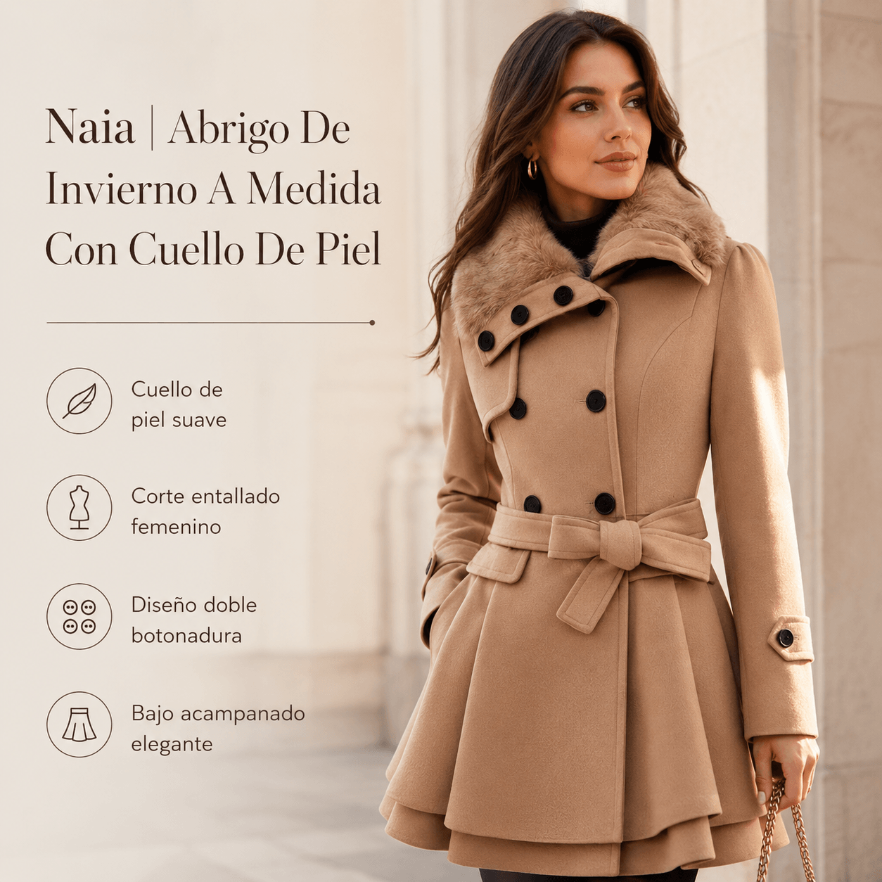 Naia | Abrigo De Invierno A Medida Con Cuello De Piel
